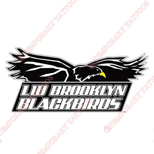 LIU Brooklyn Blackbirds Customize Temporary Tattoos Stickers NO.4801